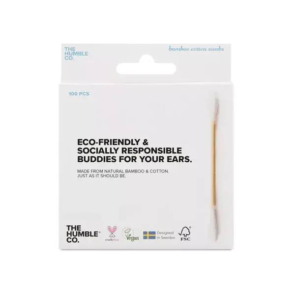 Cotonetes de bambu Humble, 100 unidades