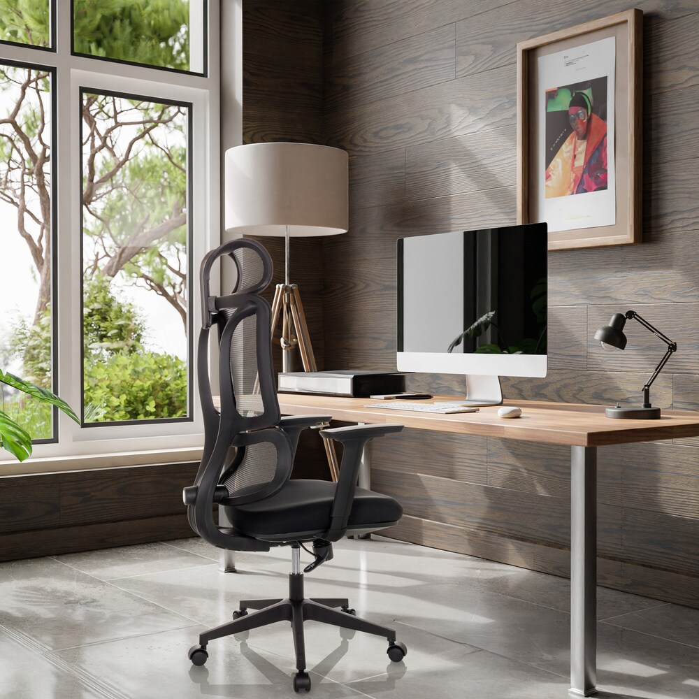 Home Office Bürostuhl ERGOMY Stoff mit Armlehnen (höhenverstellbar) MyBuero