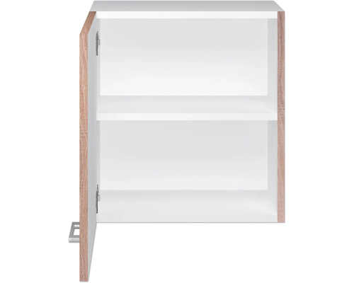 Flex Well enkele keuken met apparatuur Samoa 150,5 cm wit sonoma eiken mat gedemonteerde variant omkeerbaar 00007634