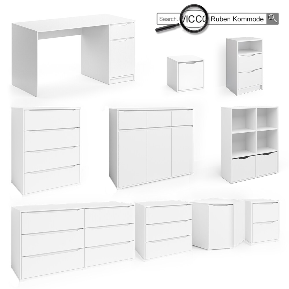Vicco Schreibtisch Bürotisch Computertisch Ruben 100x65cm Arbeitstisch Büromöbel