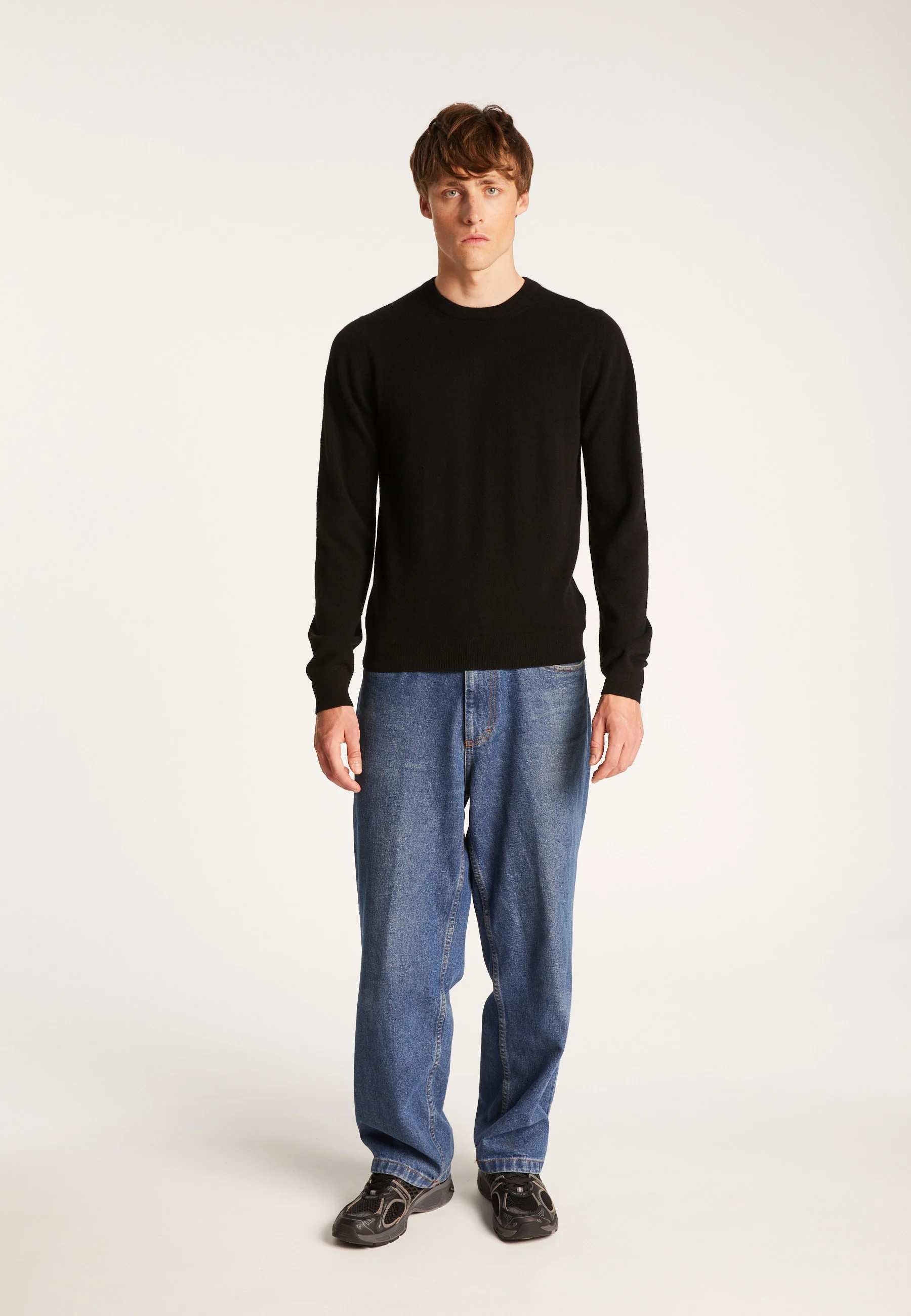 EVAINAH24 - Pull col rond en cachemire | Noir
