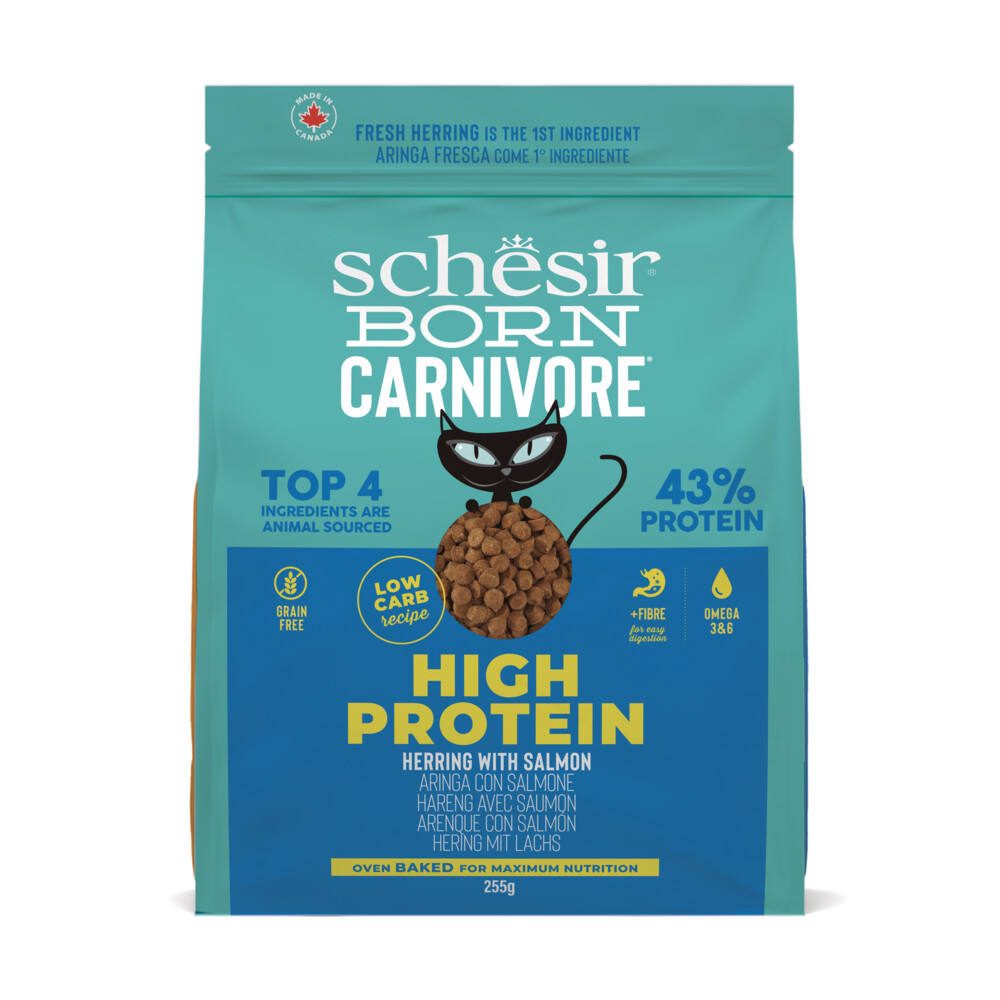 Schesir Born Carnivore Kattenvoer Herring & Salmon255 gr