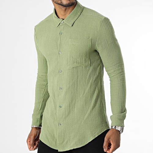 Chemise Manches Longues Vert Kaki