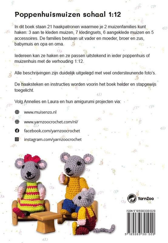 Familie Muis voor het Poppenhuis - Boek - 21 Haakpatronen