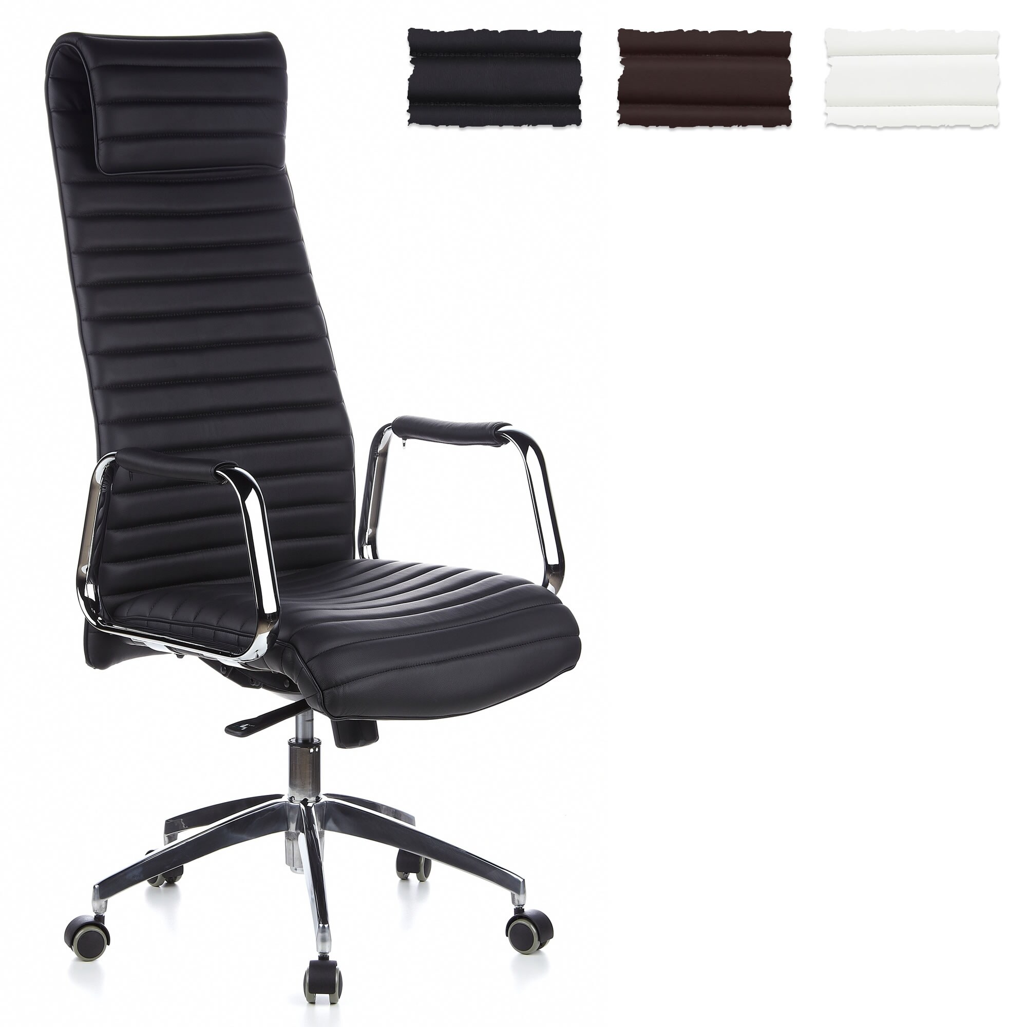 Luxus Chefsessel ASPERA 20 Leder mit Armlehnen hjh OFFICE