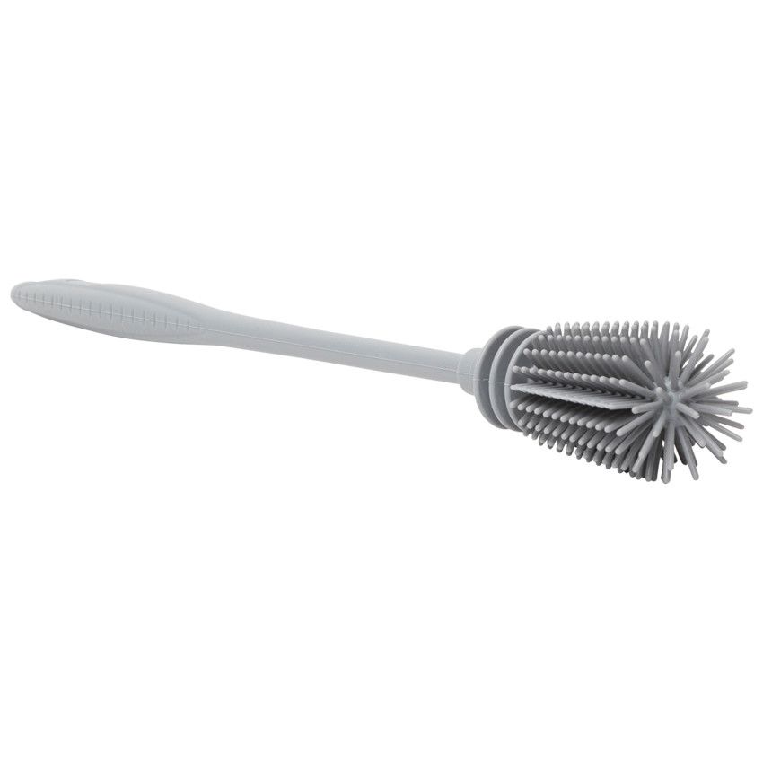 Goupillon en silicone pour biberon - Gris - Ecru