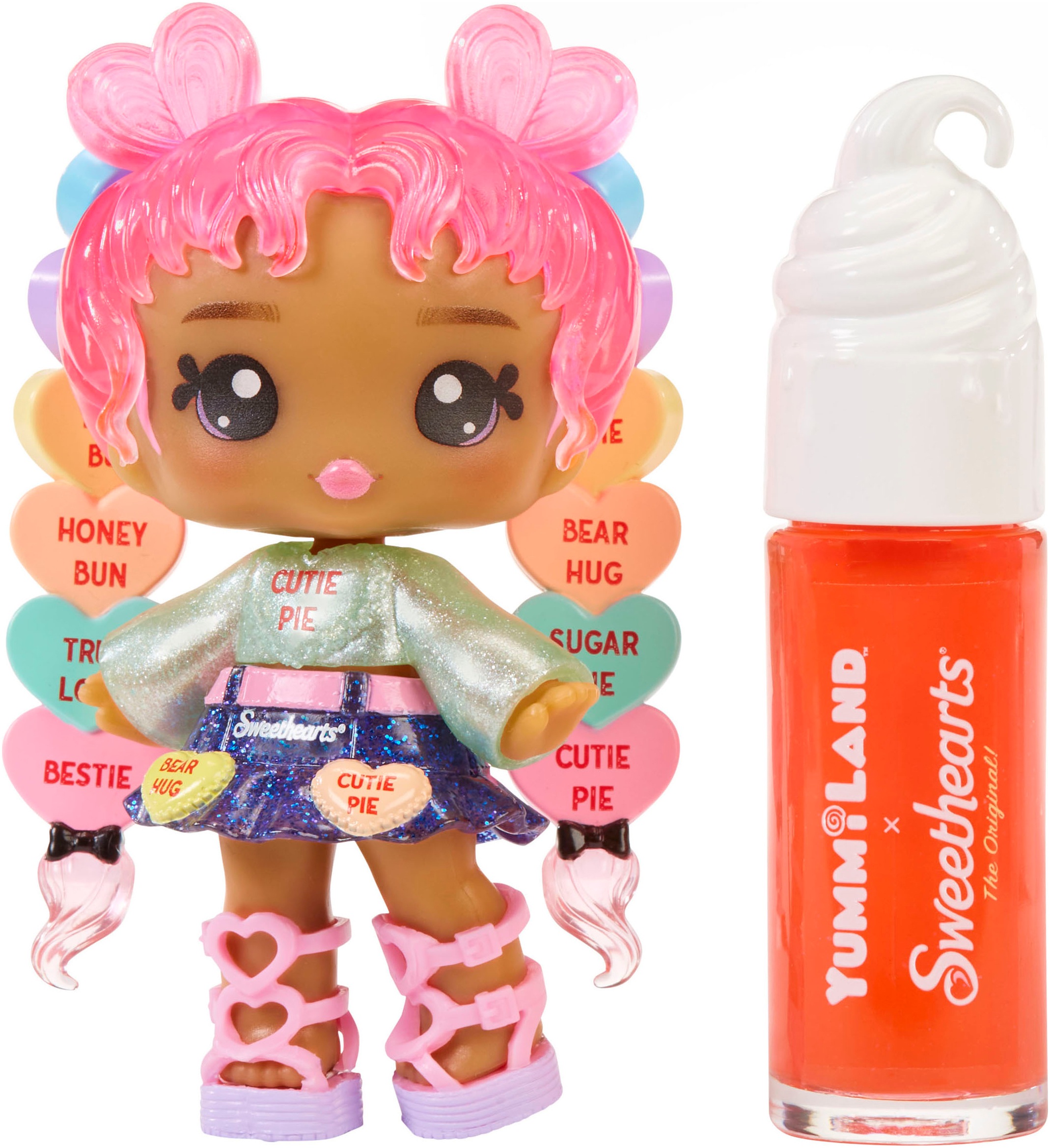 YUMMILAND Minipuppe »Yummiland Sweet Lip Gloss-Lily Hearts« inklusive Schlüsselanhänger