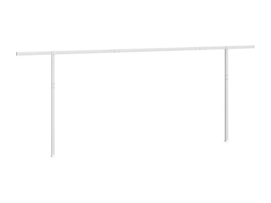 Jeu de poteaux d'auvent blanc 600x245 cm fer