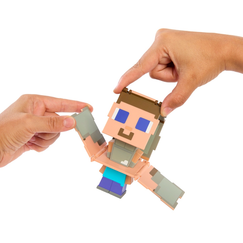 Minecraft 2-in-1 Steve und Steve Eisenrüstung Flippin Figuren