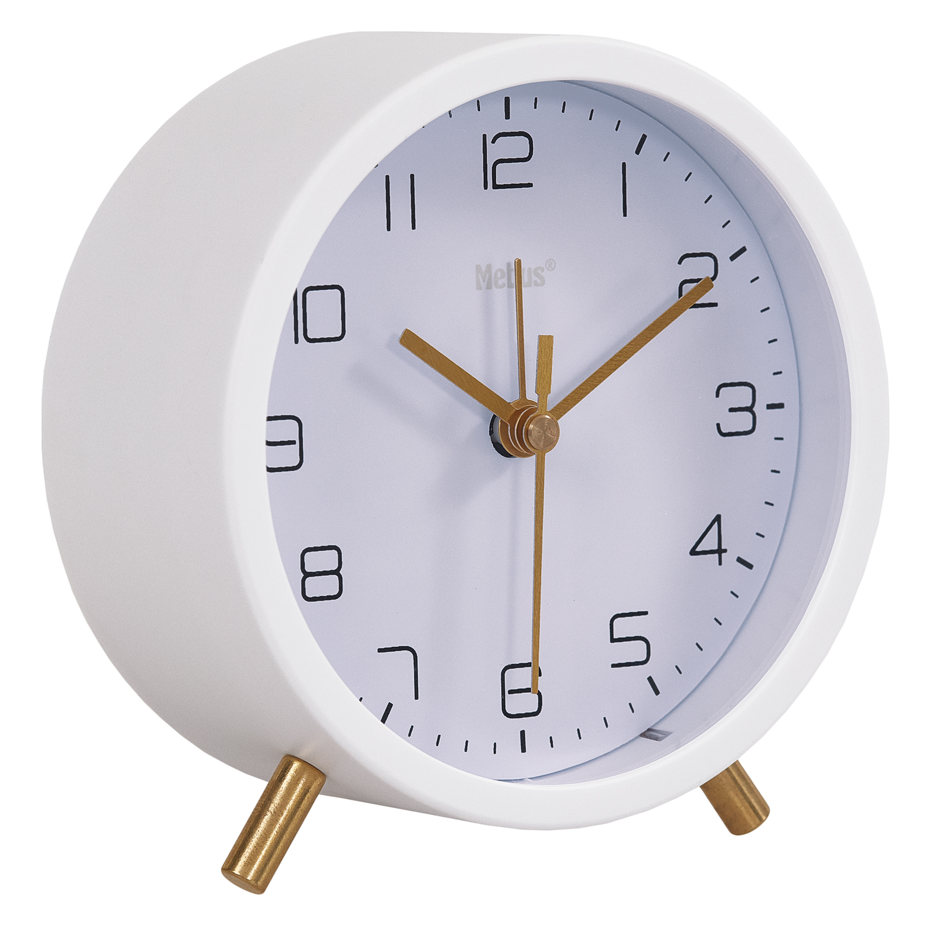 Quarz-Wecker - weiß-gold - Snoozefunktion