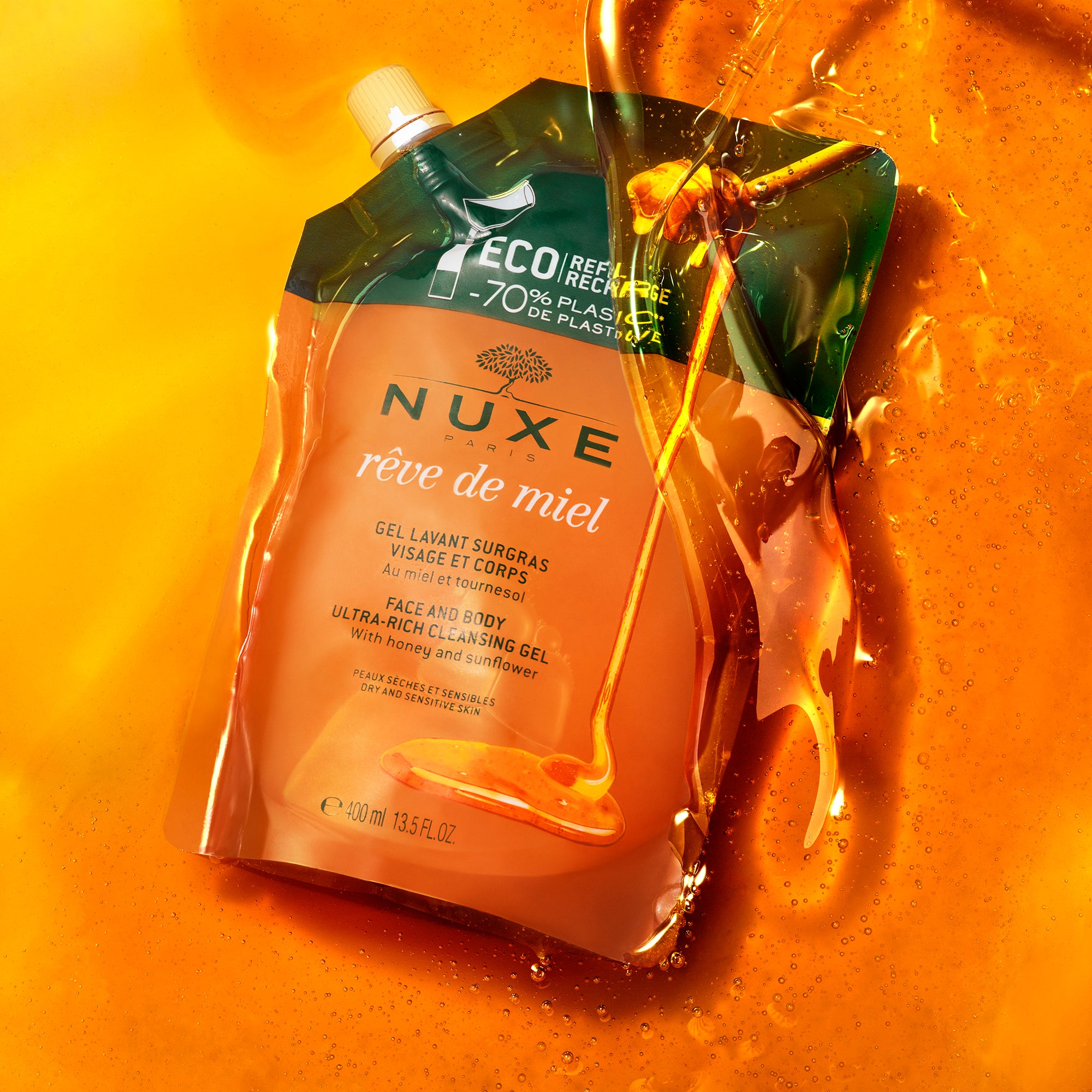 Nachfüllpackung Rückfettendes Reinigungsgel Gesicht und Körper 400 ml