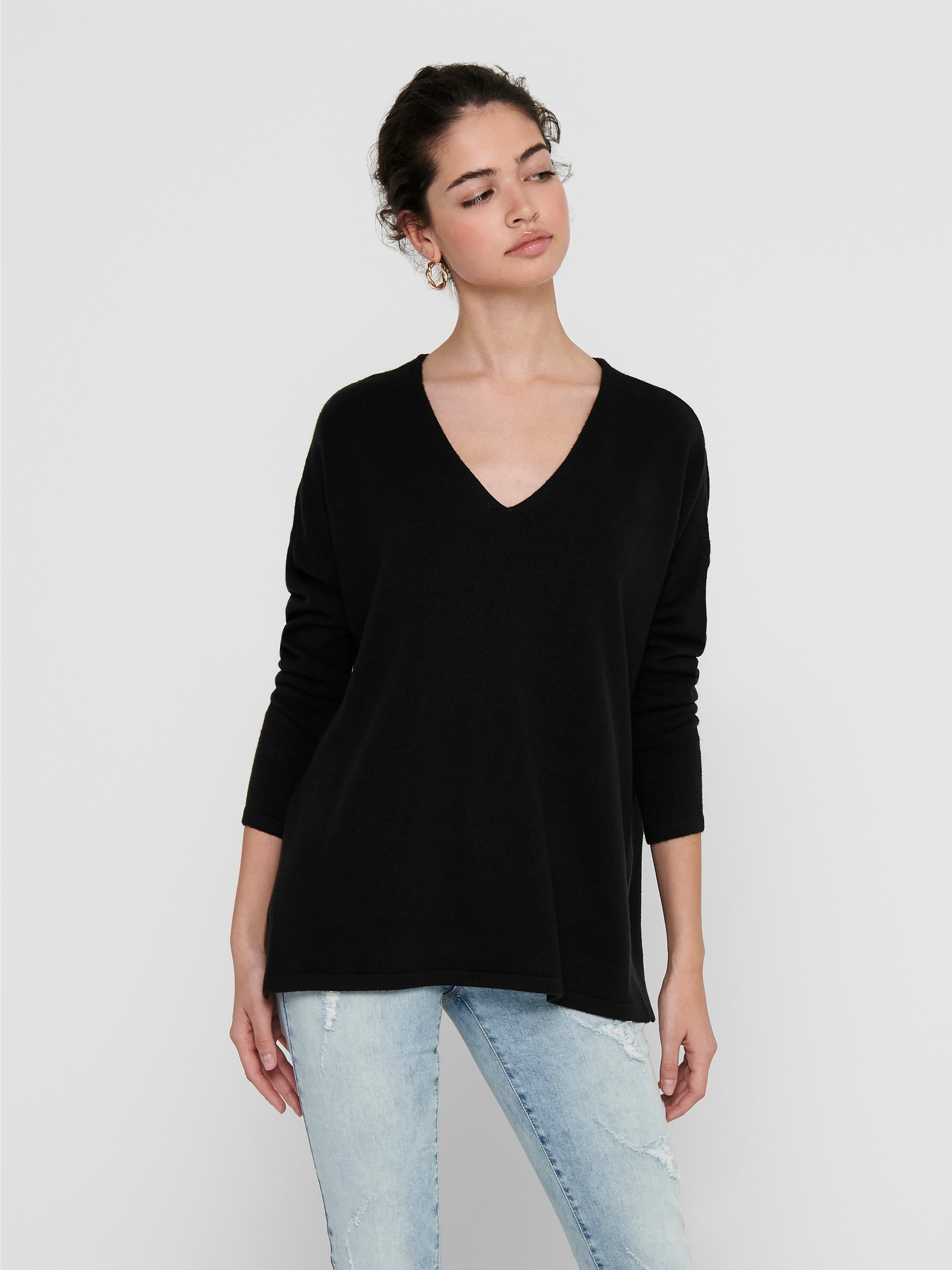 ONLAMALIA Strickpullover Black