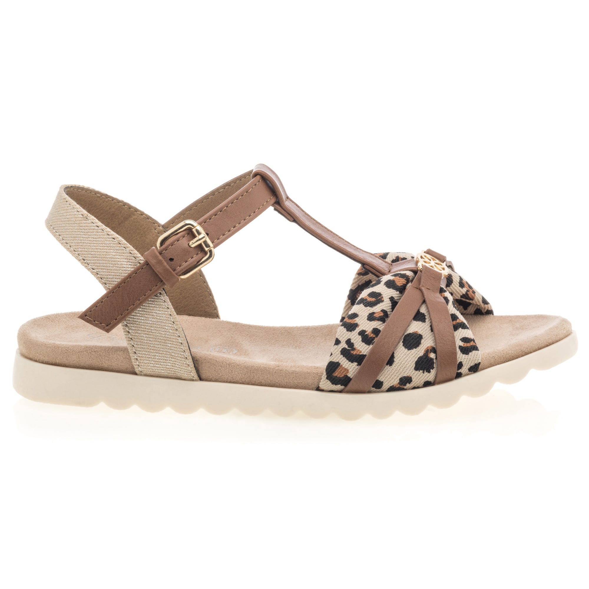 Nu-pieds Fille cognac
