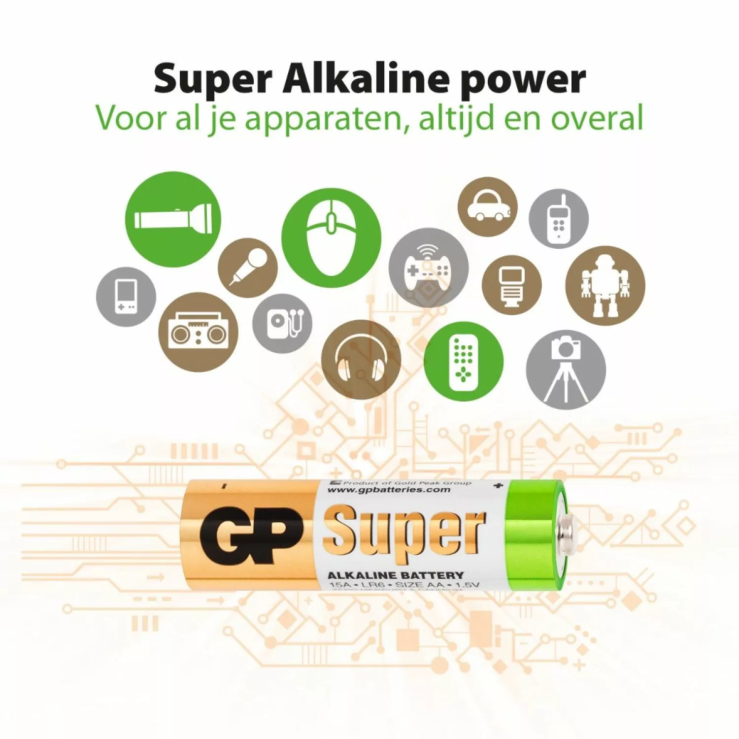 GP Alkaline Super Batterijen1,5V (40st) - AA - GPSUP15A984S40