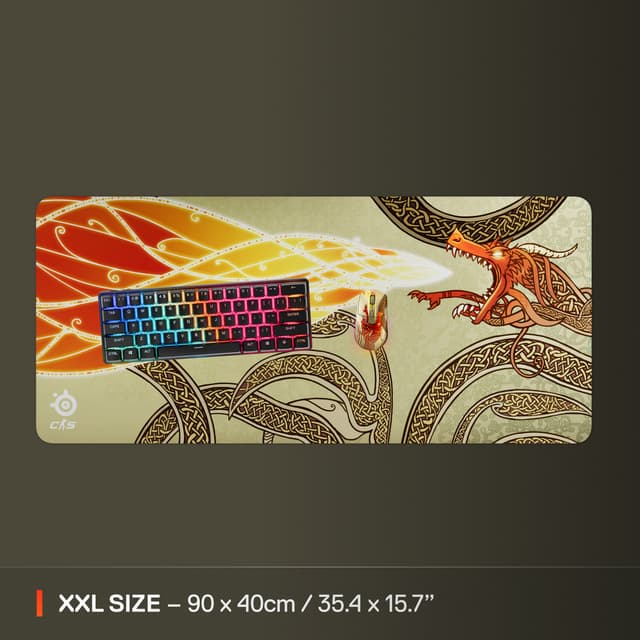 SteelSeries Qck CS2 Dragon Lore musemåtte