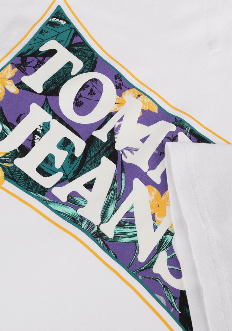 TOMMY JEANS witte tommy jeans t-shirt tjm reg flower power tee