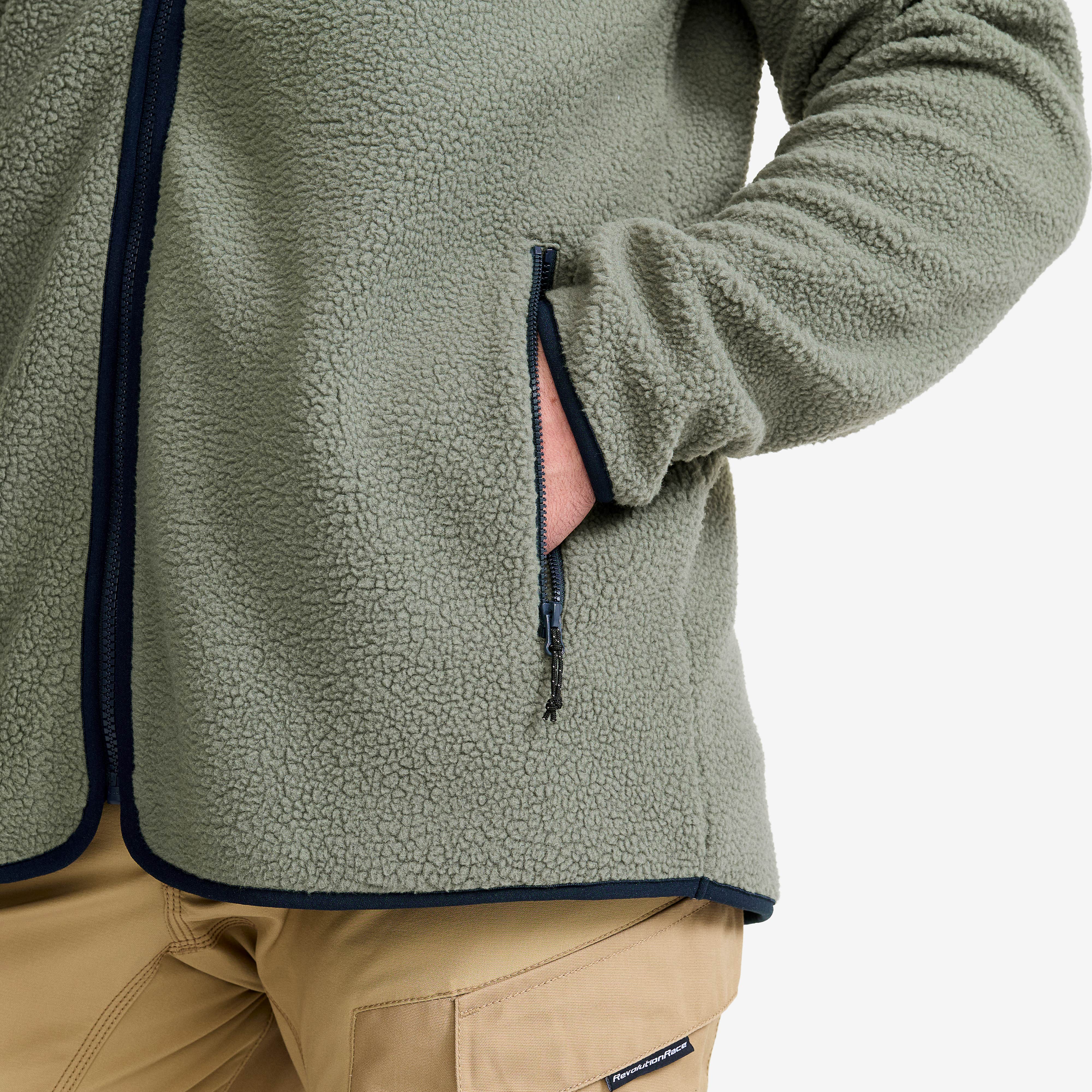Canyon Full-zip Pile Fleece Herre Castor Gray/Navy