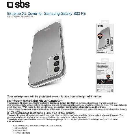 SBS Samsung Galaxy S23 FE cover - transparent