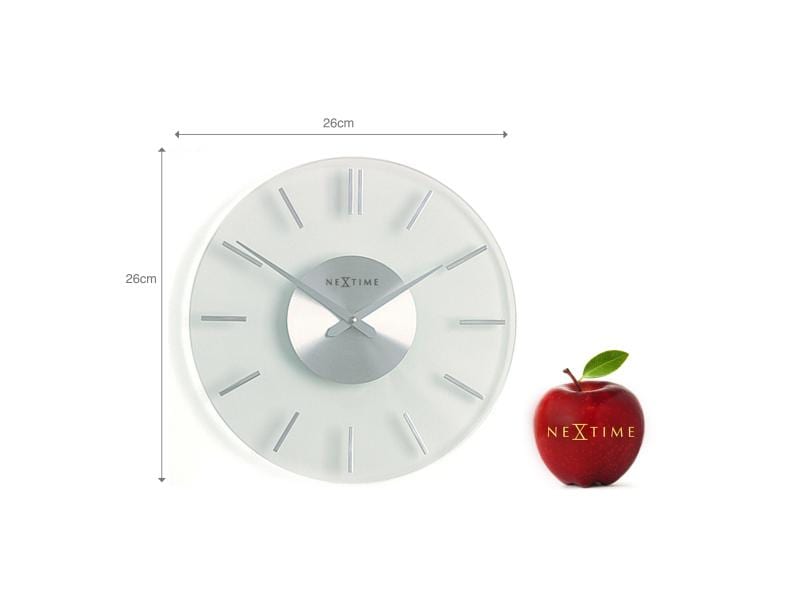 NeXtime Wanduhr Stripe 2631 Ø 26 cm Transparent Analoge Wanduhr