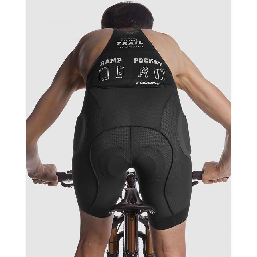 Assos Trail Liner MTB Fietsbroek Kort Zwart/Grijs Heren
