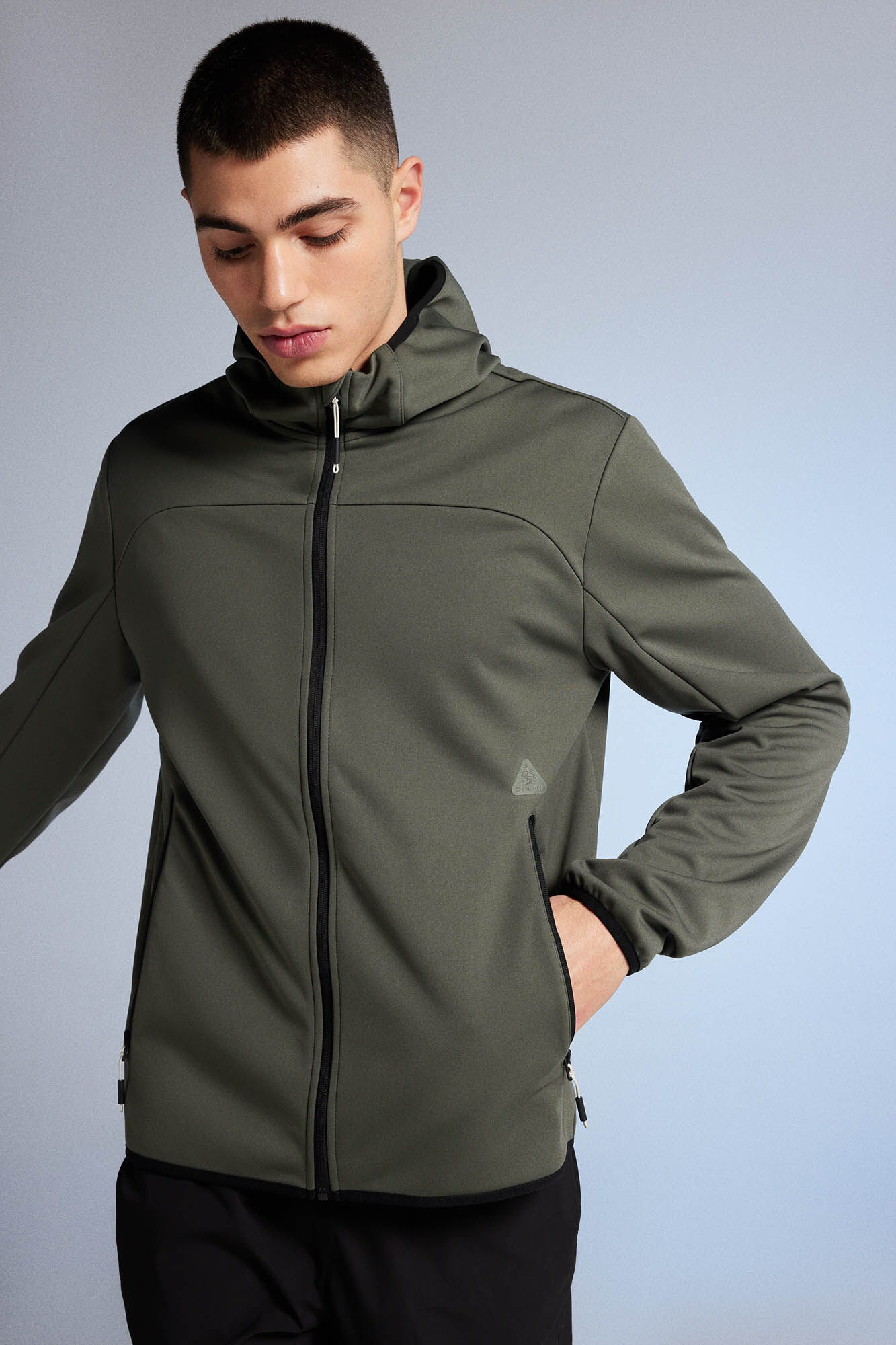 Jaqueta técnica softshell - cáqui escuro