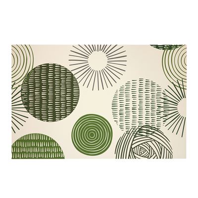 Tapis vinyle motif cercles