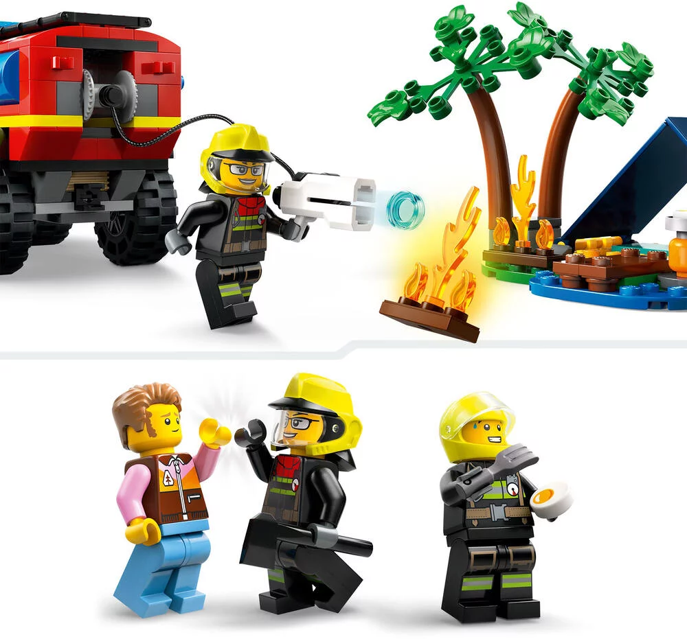 LEGO®CITY 60412 - LE CAMION DE POMPIERS 4X4 ET LE CANOT DE SAUVETAGE