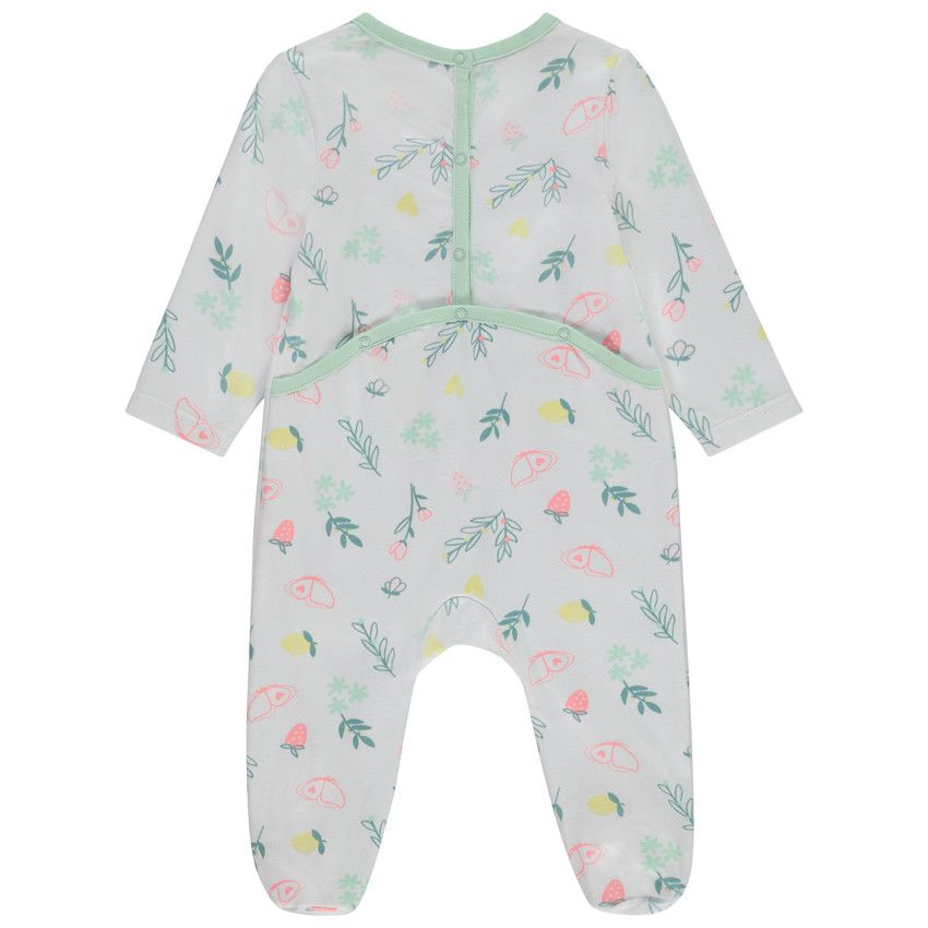 Lot de 4 dors-biens fantaisie en jersey pour bébé fille - Blanc