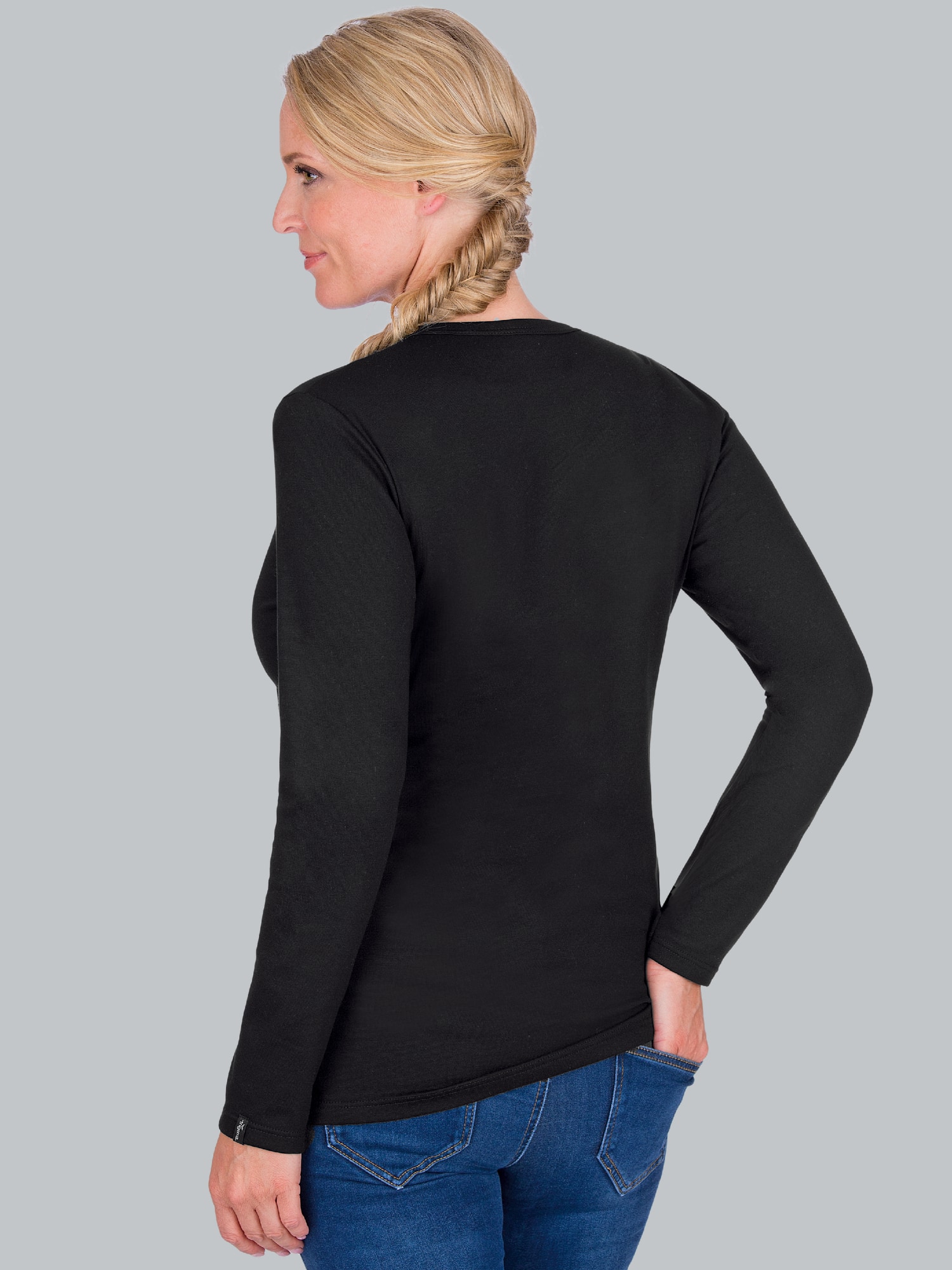 Langarmshirt Schwarz
