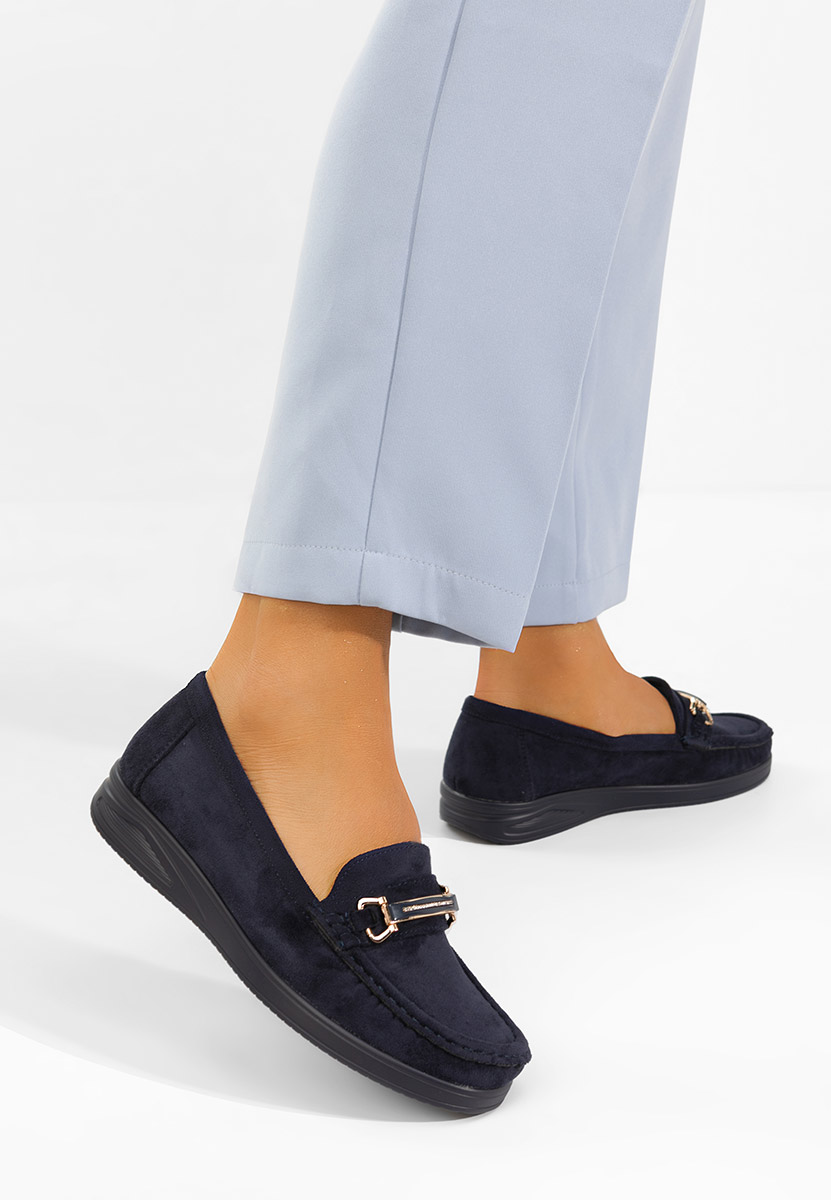 Mocassins en daim marine Esmiara