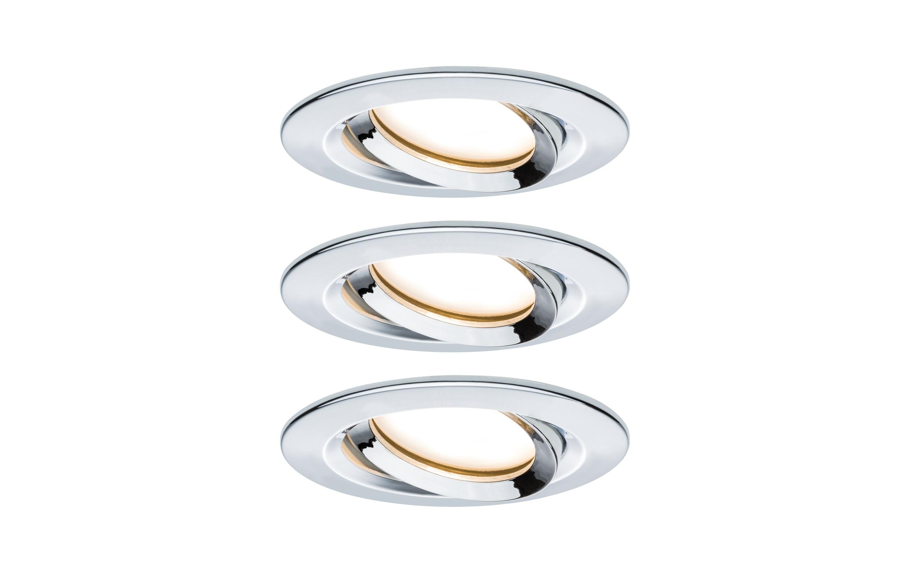 Einbauspot Nova Plus Coin Set, 3 x 6 W, 2700 K, ChromLED Einbauspot Basisset