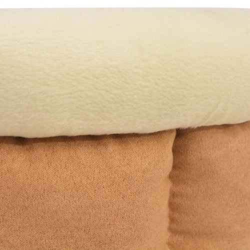 Cama redonda para animais de estimação, bege
