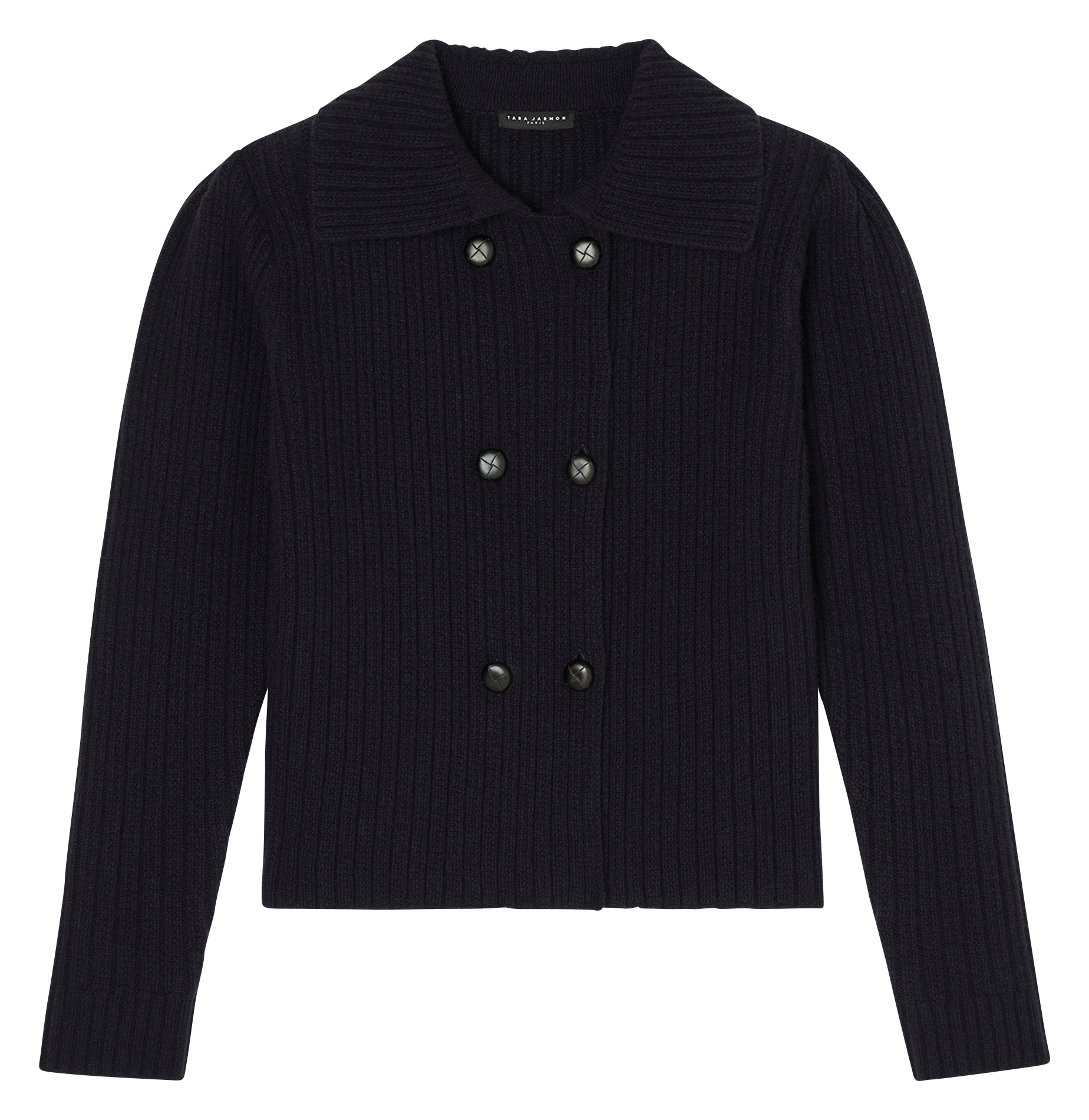GOLDIE - Gilet droit en laine | Bleu