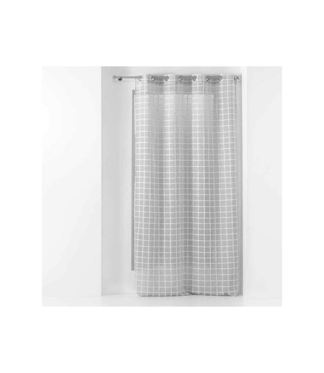 Rideau Voilage à Œillets Karrona 140x240cm Gris