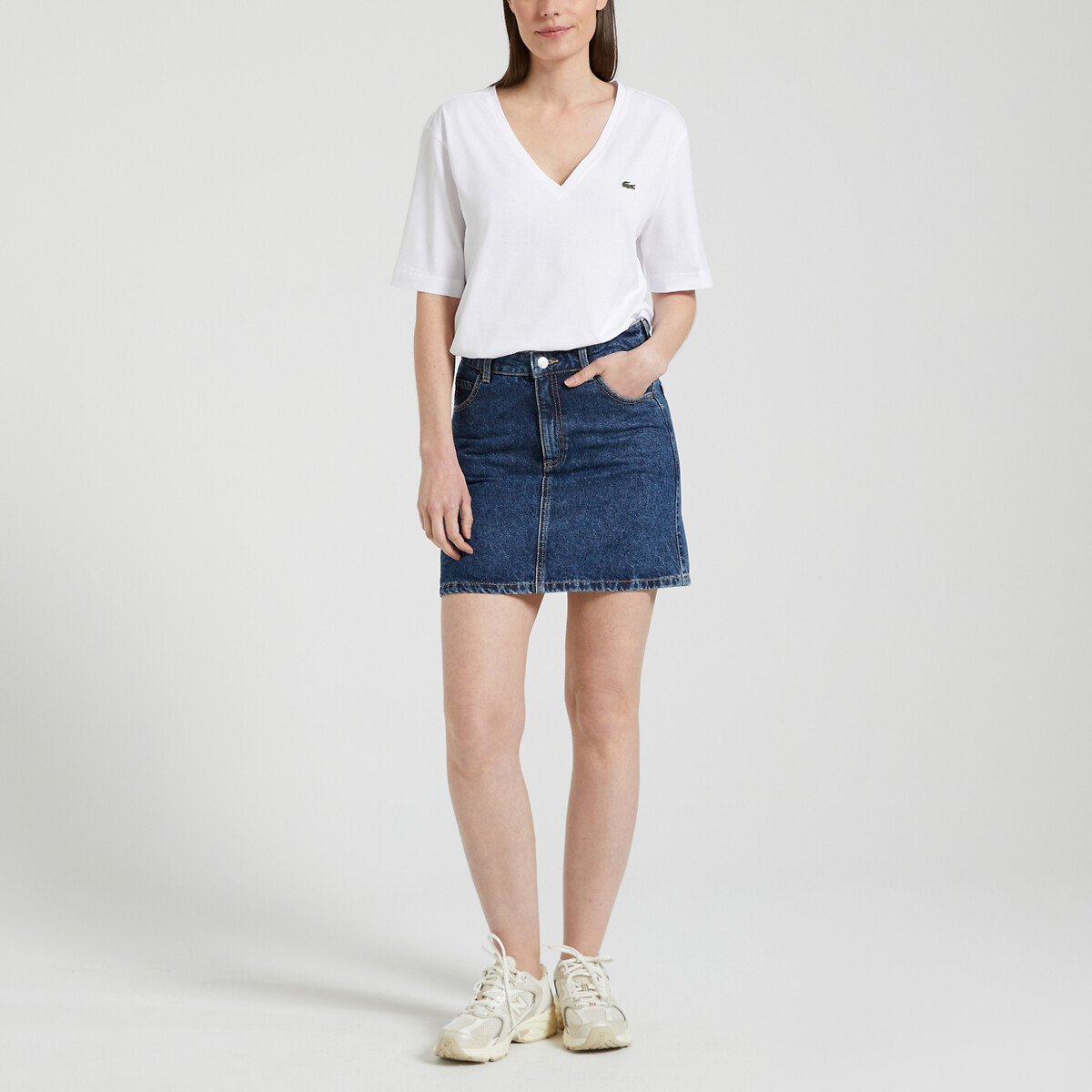 Camiseta LACOSTE com decote em V