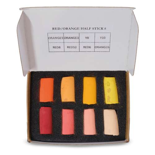 UNISON COLOUR Soft-Pastellkreiden, 8er-Sets, halbe Kreiden