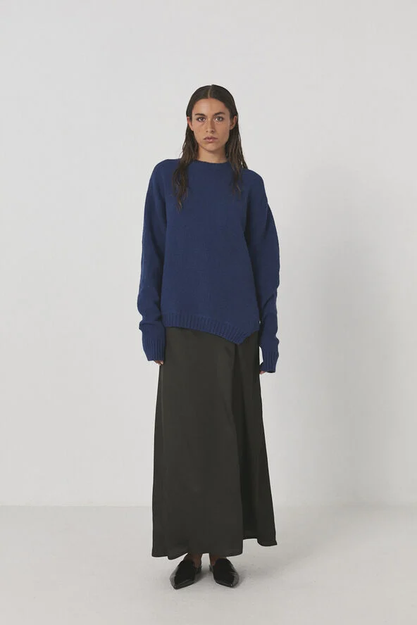 Rabens Saloner Acetate skirt - Bjarka Tarmac