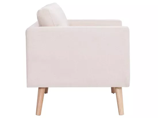Canapé à 3 places Tissu Crème
