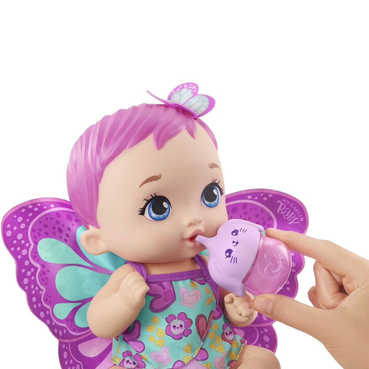 Mattel GYP10 - My Garden Baby - Puppe mit Jasminduft, Schmetterling, Fütterspaß,ca. 30 cm