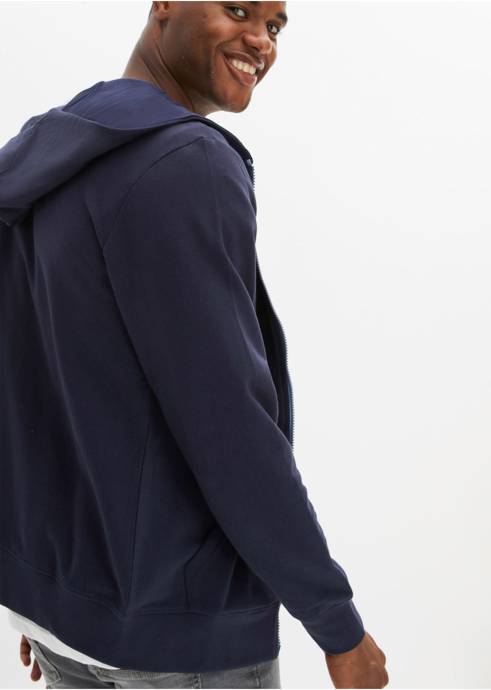 Gilet sweat à capuche avec polyester recyclé