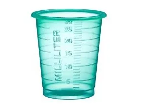 Medicinbæger 30 ml PP Eco Rød,100 ps x 90 stk/krt