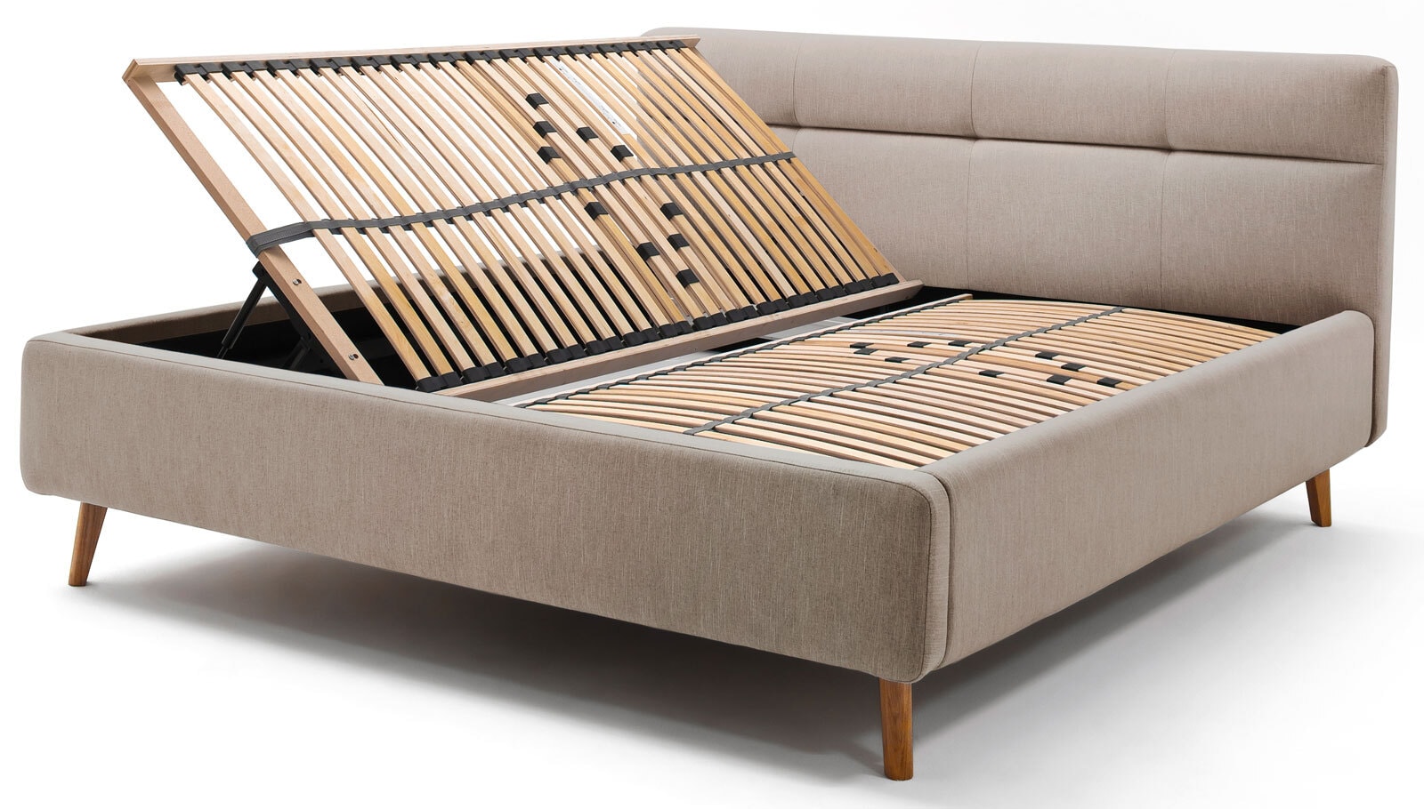 Polsterbett LOTTE 180 x 200 cm beige