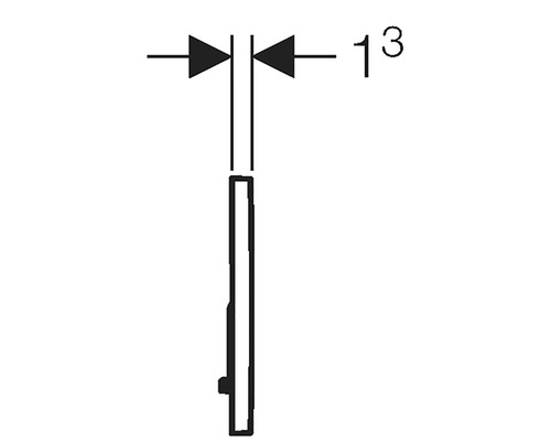 GEBERIT Sigma 01 bedieningsplaat, gepolijste messing plaat / gepolijste messing knop 115.770.DT.5