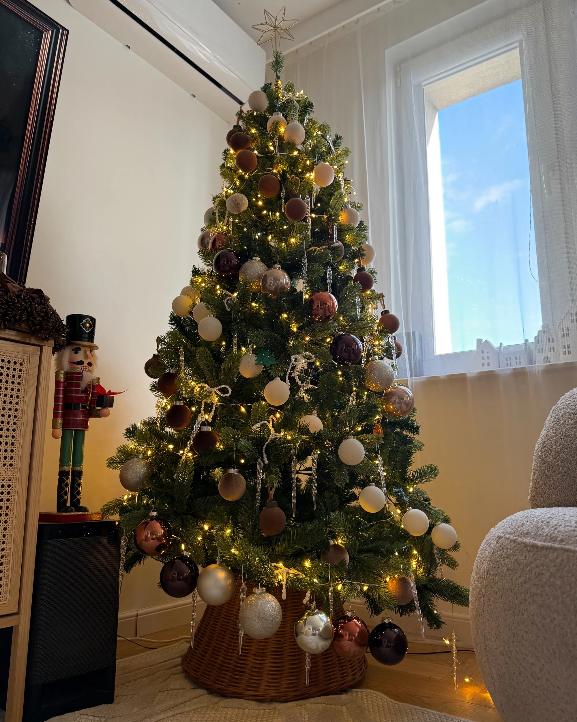 Kerstboomrok FLOCON Rotan Natuurlijk 47 cm