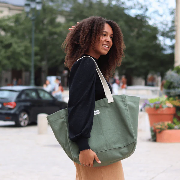 Hindbag Sac Cabas Claude | Olive NUOO x HINDBAG L 40 x H 33 x 23 cm