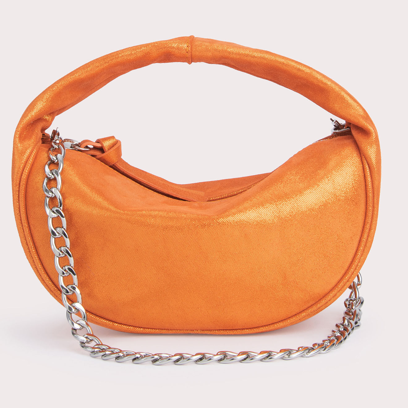 By Far Sac à main en Cuir Baby Cush orange - 12x22.5x8 cm