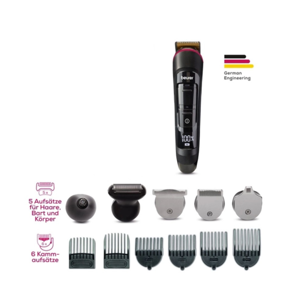 MultiGroomer MN9X Haarschneider Elektrischer Rasierer Trimmer mit 11 Aufsätzen (10057) - Schwarz