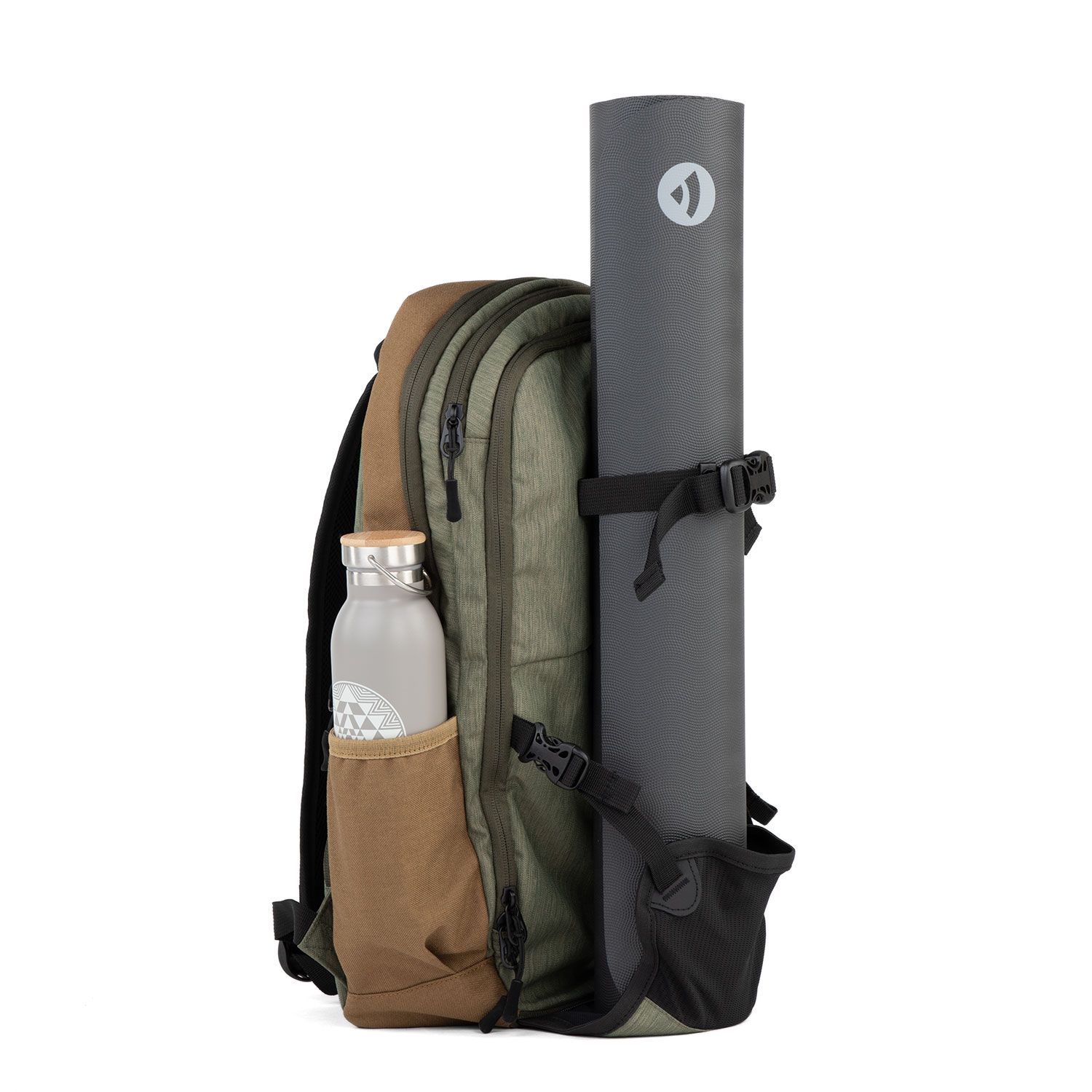 bodhi Yogi Daypack Rucksack, grün-braun
