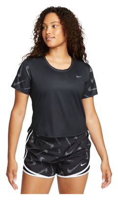 Maillot manches courtes Femme Nike Dri-Fit Swoosh Print Noir