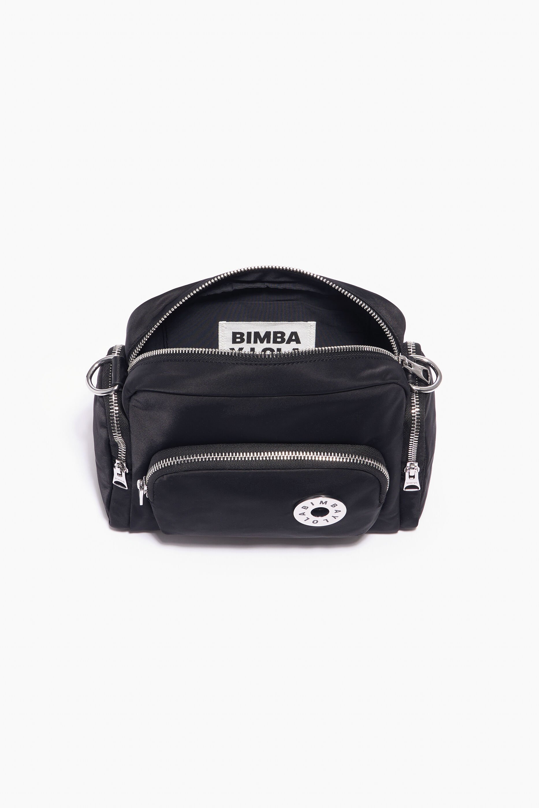 Bolsa de ombro M em nylon preto